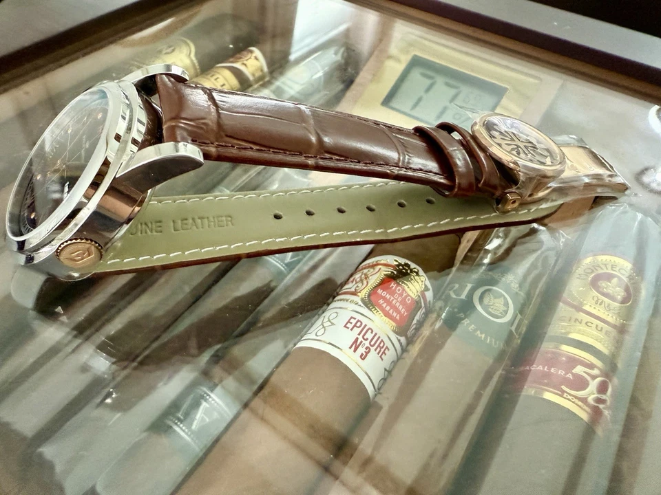 Philip “Charging Bull Wisdom” Silver/Pink Gold Swiss ETA Cal. 2824-2 Chronometer - Image 3 of 4