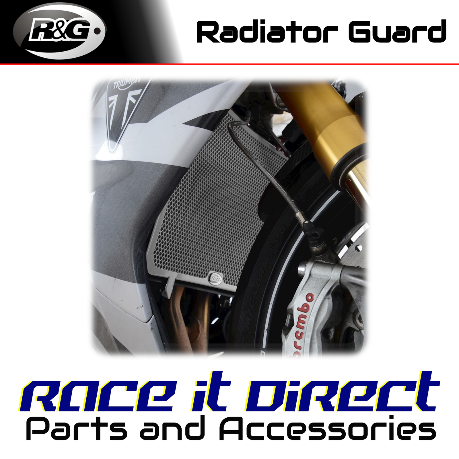 Aluminium Radiator Guard for Triumph Daytona Moto 765 2020 Titanium R&G