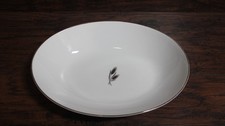 Fukagawa Arita 928 Silver Wheat Oval serving bowl 10" Hand Painted