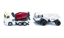 SIKU 1692 Scania R-Series Concrete Mixer & Bergmann 3012 Dump Truck - BNIP