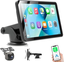 Portable 7" Car Radio Stereo Touch Screen Apple Android CarPlay Bluetooth GPS