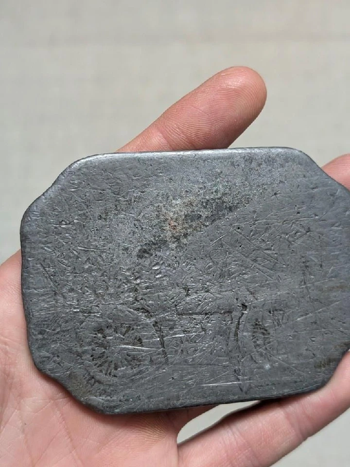 Hebilla de cinturón vintage BROKE-IN ANGUSTIADO agricultor TRACTOR rústico PATINA brutalista Foto 4 de 4