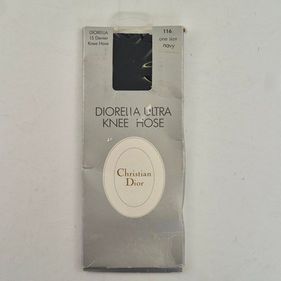 CHRISTIAN DIOR Diorella Kniehose Einheitsgröße Navy Damen 15 Den transparente...