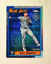 Will Wagner 2025 Topps Chrome RC Silver Pack BLUE REFRACTOR 102/150 Jays #146 W6
