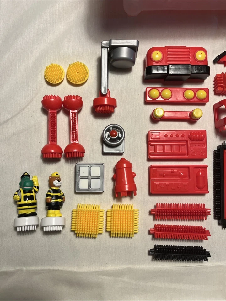 Stickle Bricks Fire Truck & Fire Fighter Bristle Tiles Set With Box - Image 2 of 4