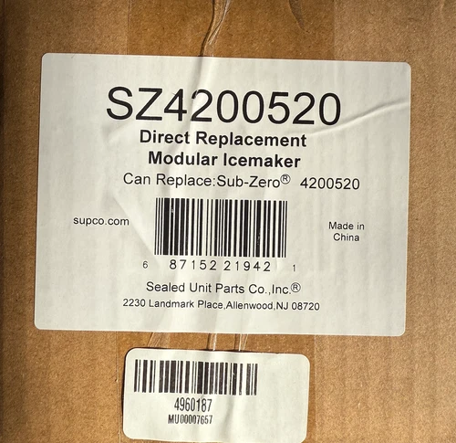 Sub-Zero Refrigerator Ice Maker 4200520 Replacement