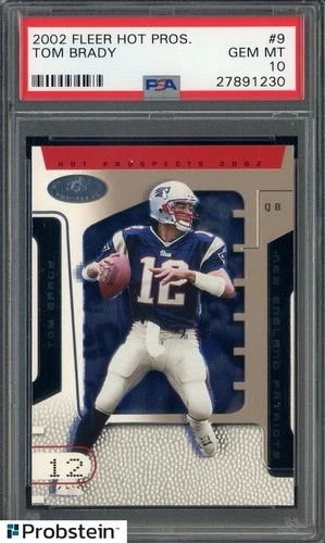 2002 Fleer Hot Prospects #9 Tom Brady New England Patriots PSA 10 GEM MINT