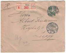 1923 Blora Netherlands Indies Registered Cover to Leipzig Germany