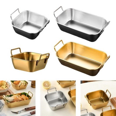Edelstahl Pommes Teller Schale Brathähnchen Teller für Küche