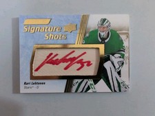 24-25 Upper Deck Engrained Icons Signature Shots #SS-KA Kari Lehtonen - Red Ink