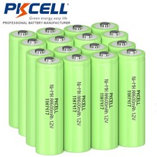 Rechargeable AA Battery 1.2V 600mAh Ni-MH Batteries for Solar lights Count 16Pcs 0.94 per gallon