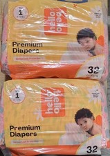 64 Count Hello Bello Diapers, Size 1 8-12 lbs Flower Child, Premium