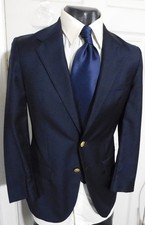 POLO RALPH LAUREN BOYS SIZE 16/18 NAVY 2 BUTTON WOOL SPORTCOAT W/GOLD BUTTONS