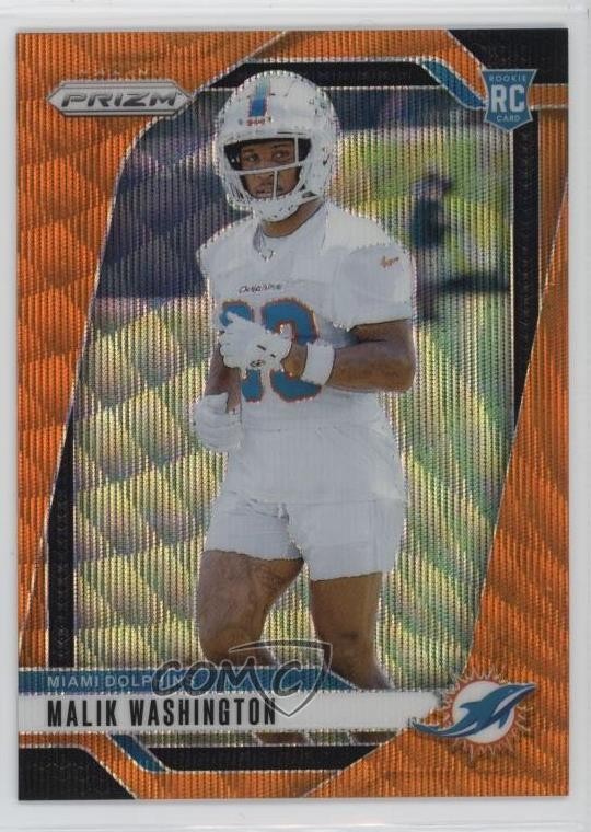 2024 Panini Prizm Rookies Orange Wave 31/60 Malik Washington #371 Rookie RC 15ik