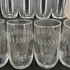 Anchor Hocking Etched Laurel Pattern Tumbler Glasses set of 8 Vintage