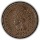 1865 1c Indian Head Small Cent - Chocolate Brown - AU - SKU-Y6492