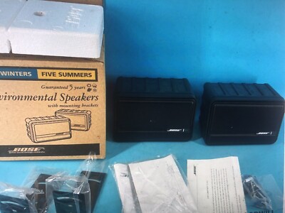 Bose 151 Environmental Indoor Outdoor Speakers w/ Mounting Brackets NIB Open Box
