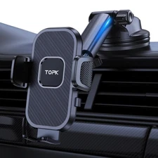 TOPK Car Phone Mount Super Stable Phone Holder for Car Dashboard/Windscreen