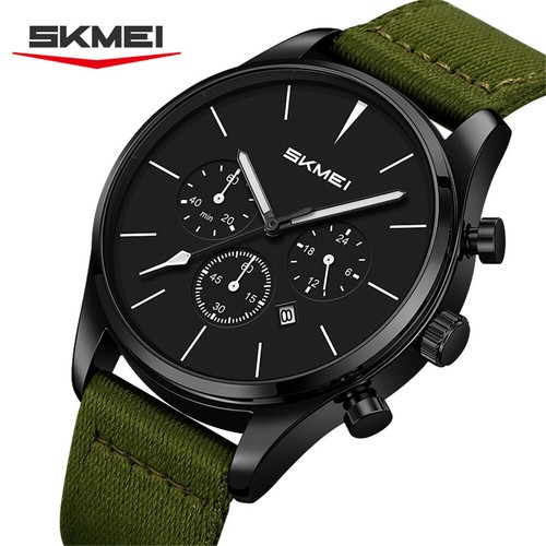 SKMEI Men Quartz Watch Casual Sport Wristwatch Male Multifunction Nylon Watches - Picture 12 of 31