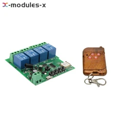 DC5-32V 4Way Wireless Wifi Relay Switch Smart Home Remote Control Module 433MHz