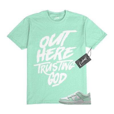 Dunk Low Mint Foam White Air Force 1 T Shirt to Match TG