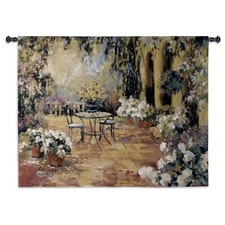 Tapiz tejido para colgar en pared patio floral hecho en América del Norte