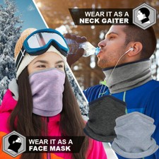 Winter Thermal Fleece Neck Gaiter Warmer Tube Windproof Face Mask for Men Women