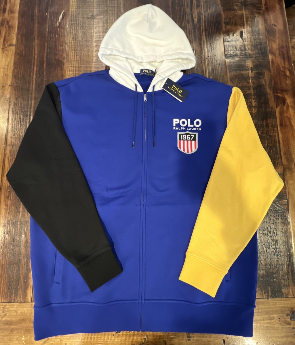 Polo Ralph Lauren Big Tall Color-block 1967 Shield Logo Full Zip