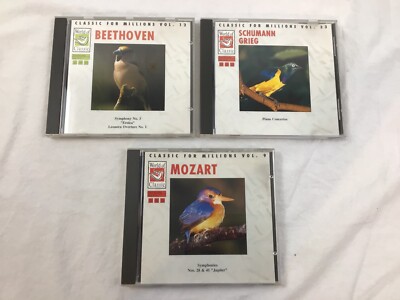 3 CD Set Cassic for Millions - Mozart - Betthoven - Schumann Grieg #366