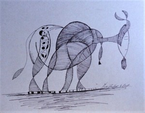 Matt Zedler Original | Drawing  | #A149 | 1 of 1 | 9 x 12" | Black Ink | $150
