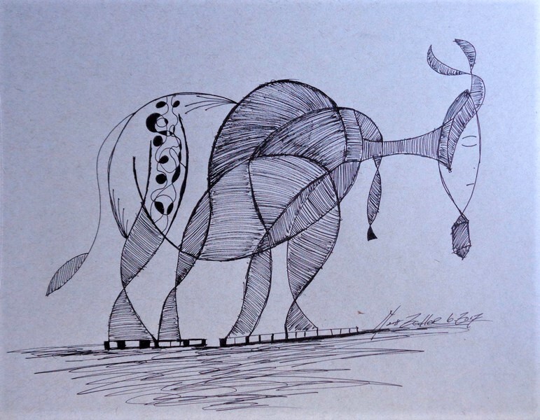 Matt Zedler Original | Drawing  | #A149 | 1 of 1 | 9 x 12" | Black Ink | $150