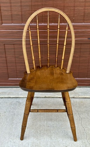 Vintage Nichols & Stone Co Small Windser Spindle Back Chair Gardner Mass. USA - Picture 3 of 15
