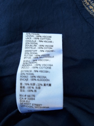 Abito donna Free People tunica TG S blu floreale svizzero a pois swing MY LOVE INDACO - Foto 8 di 8