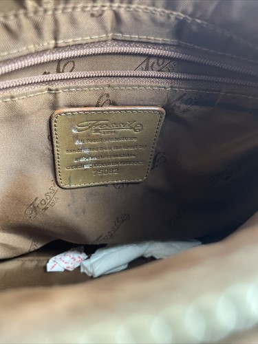 Vintage: Fossil Leather Shoulder Bag W/ Interior & Exterior Pockets Tan Purse - Picture 14 of 14