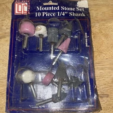 mounted stone set 10 piece 1/4” shank 