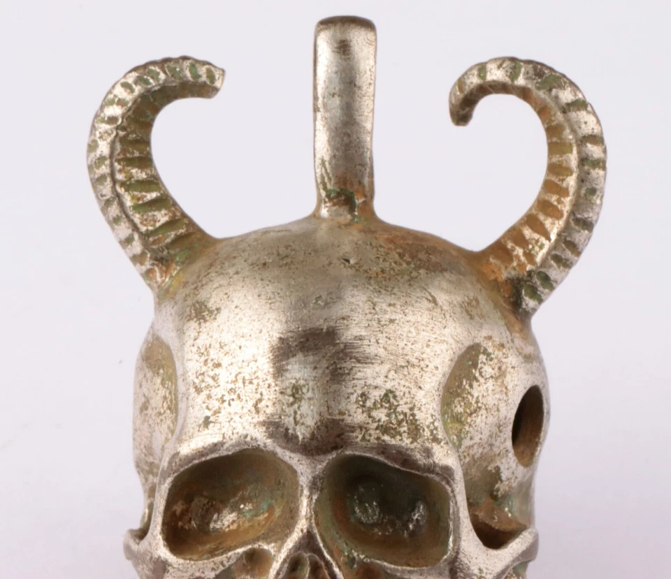 Lucifer Cuernos Diablo SATÁN Colgante para Collar Calavera Mefistófeles Primera Guerra Mundial Primera Guerra Mundial Mal Foto 4 de 4