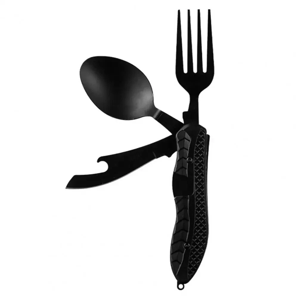 12-in-1 Multitool Knife with Spoon Fork Bottle Opener for Camping Survival