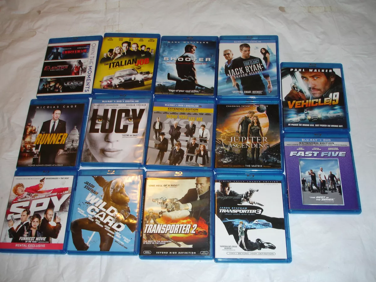 Blue Ray DVD Movies 14 Discs Lot 16 Movies Wahlberg Statham Jack