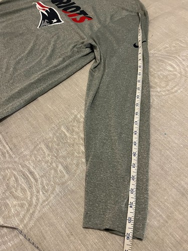 NFL New England Patriots Nike Dri Fit Long Sleeve Men's Shirt Gray Size L - Picture 9 of 13