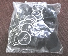 trophy parts silver lot of 30 round black 1st place trim craft scrapbook