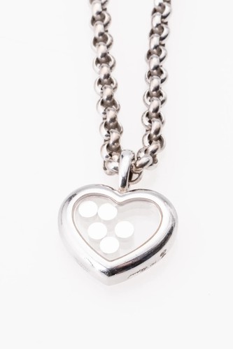 Chopard Happy Diamond Heart 1.25ct Large 18k White Gold Diamond Pendant Necklace - Picture 6 of 10