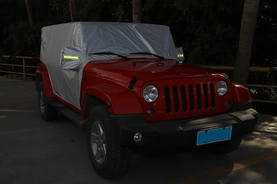 Cubierta de auto para Jeep Wrangler JL/JK equipada a prueba de agua exterior lluvia nieve sol polvo Foto 3 de 4