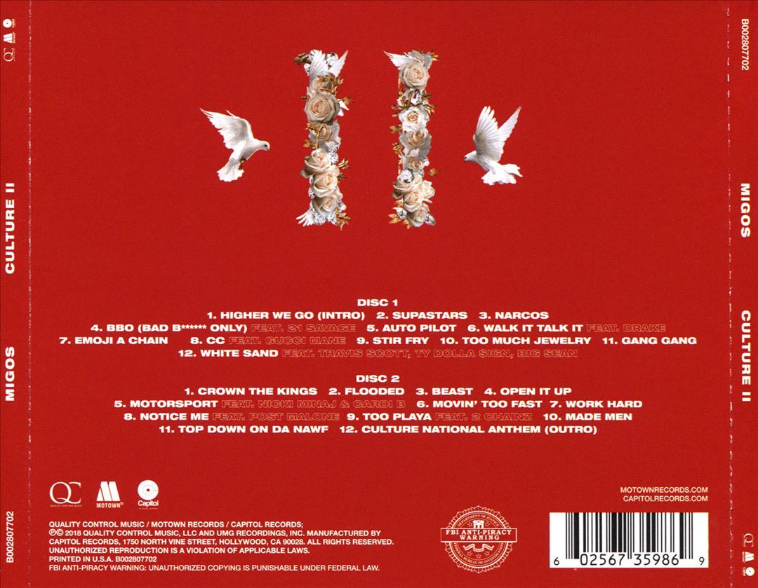 Culture 2 by Migos (CD, 2018) for sale online | eBay