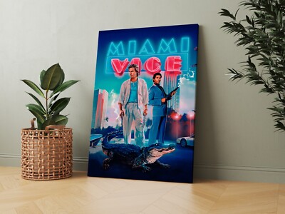 Miami Vice - Commercial Poster Size 12x16 inches Canvas FRAMED | eBay