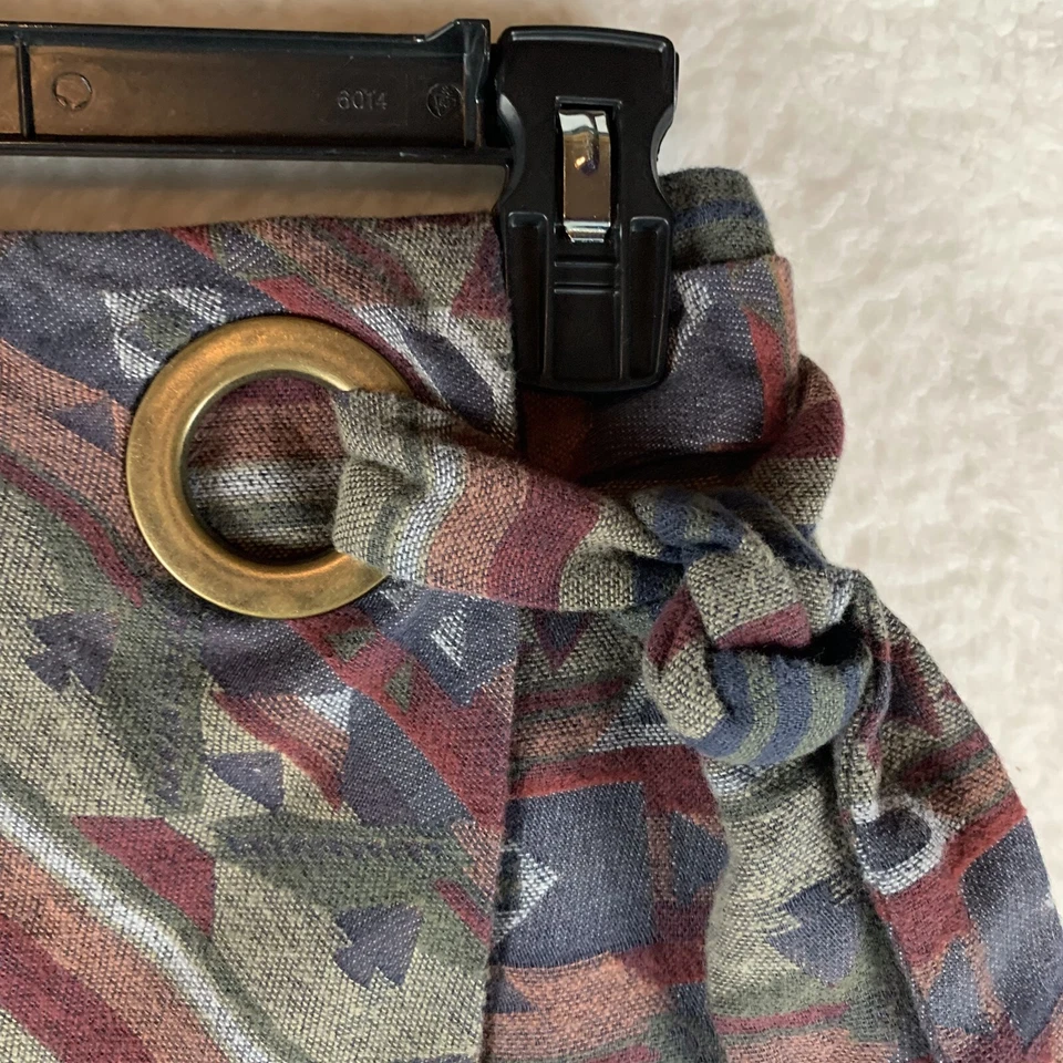 Falda envolvente Orvis para mujer mediana suroeste azteca cintura elástica corbata lateral 7302 Foto 4 de 4