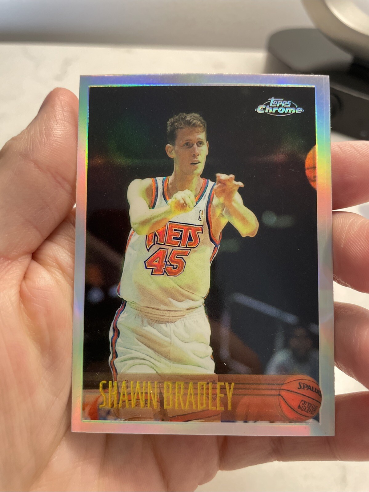 1996-97 Topps Chrome Refractor #44R Shawn Bradley Rare!