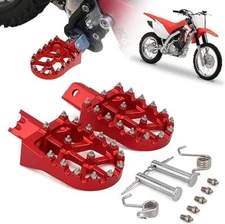 Dirt Bike Foot Pegs For Crf Xr Cr 50 70 80 100-125cc Ct200u Mini Bike Pegs (Red)