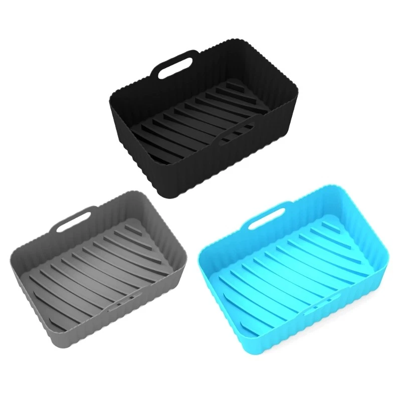 Air Fryer Baking Tray Silicone Pot Reusable Thin Home Kitchen Pizza Mat