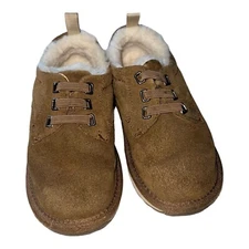 Emu Australia Kids 11 Brown Toddler Boys Slip On Brown Laces Shoe K11 Suede