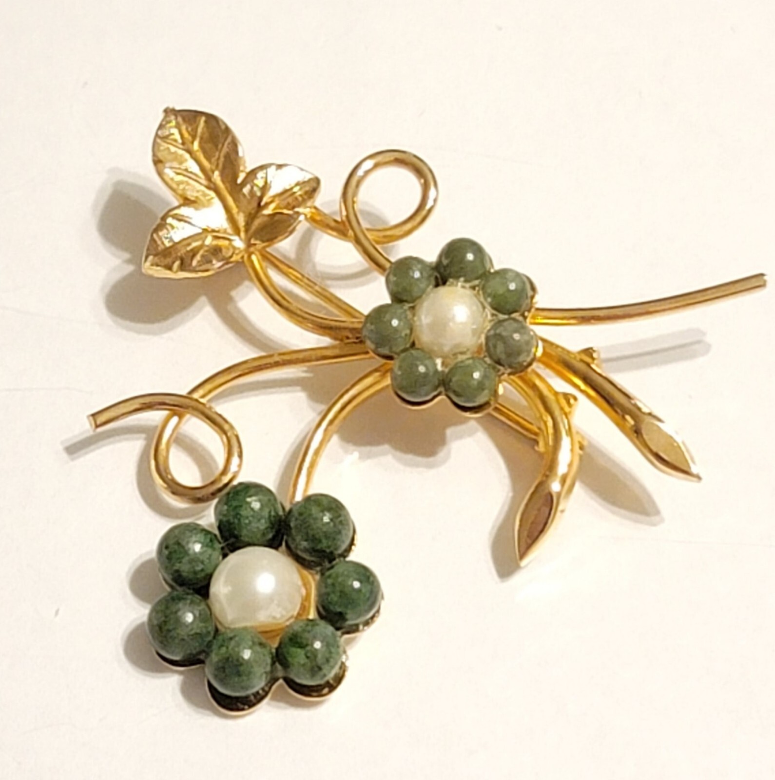 Vintage A & Z Chain Co Midcentury 12K GF Flower Broo… Gem